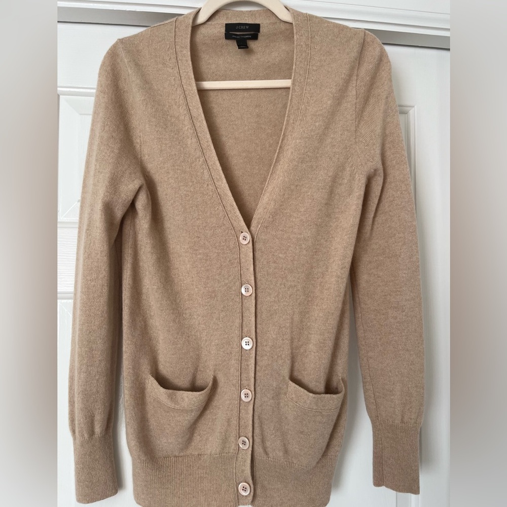J. Crew Tan Cardigan Sweater